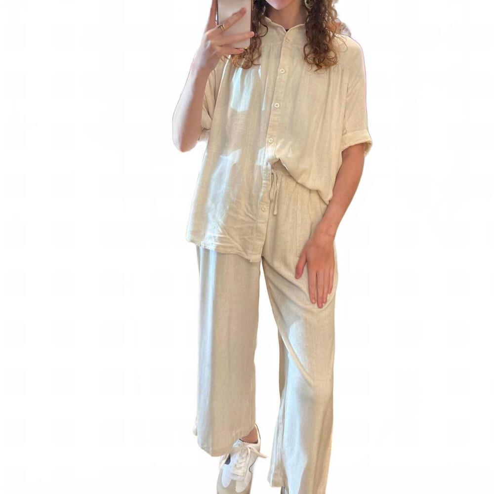 NEW HAYDEN LA savannah linen set in oatmeal